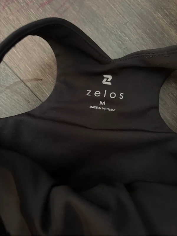 ZELOS Black Racerback Athletic Mini Dress Medium - Image 3