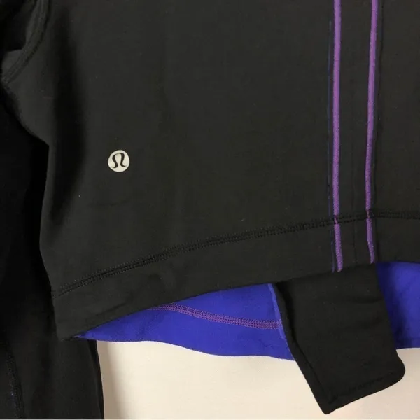 Lululemon Principle‎ Cropped Black & Bold Blue Athletic Jacket 10 - Image 5