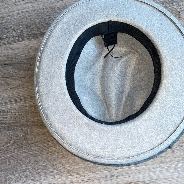 🎉Sale🎉 Fedora Panama Wool Blend Hat Light Gray - Image 4