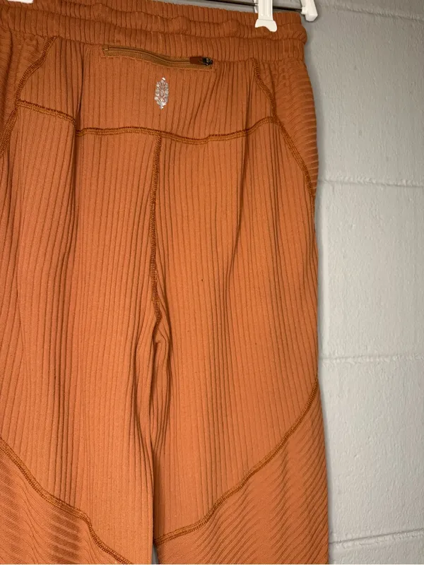 FP Movement Loose Ribbed Sweatpants in Rust Color Women’s Size XS Loungewear - Image 3