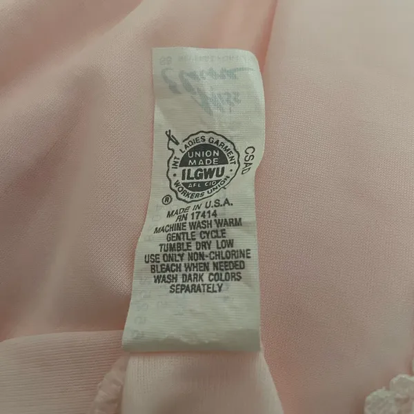Miss Elaine Pink Sheer Lace Robe - Image 7