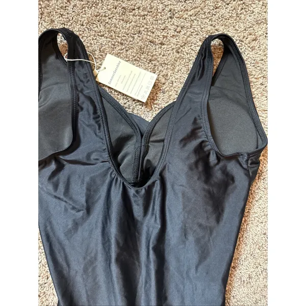 Summer Sunshine Women's Maternity One Piece Swimsuit Black Size M Black Ruched - Image 5