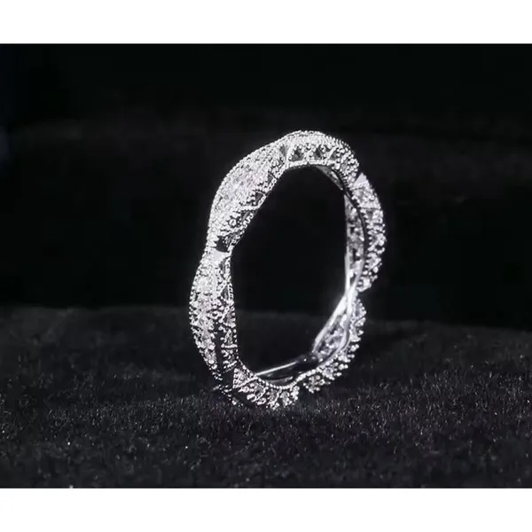 NEW 1 Ct Pretty Pave Simulated‎ Diamond Eternity Wedding Band Ring, Size 10 - Image 11
