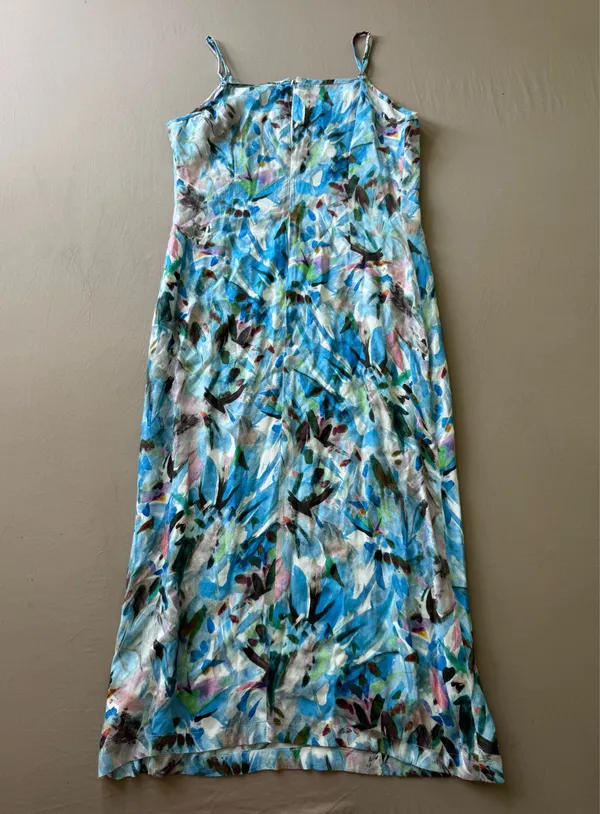 Adina Las Vegas Abstract Floral Printed Sleeveless Midi Dress - Image 3