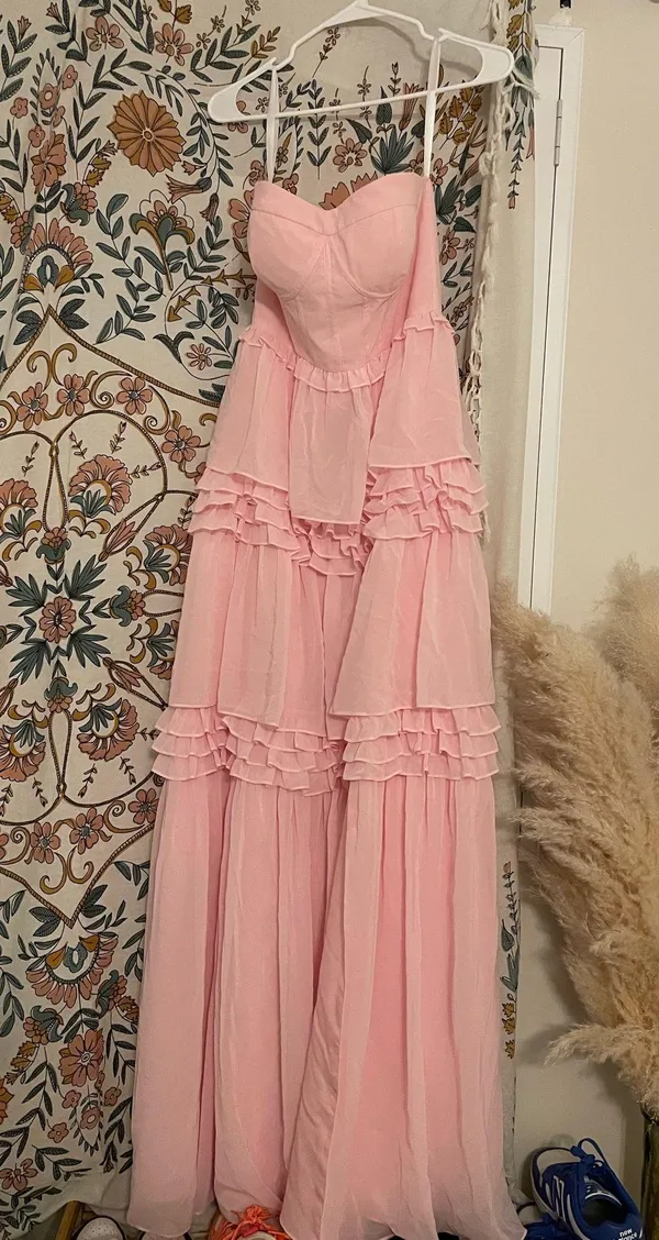 Baby pink revelry bridesmaid dress - Image 2