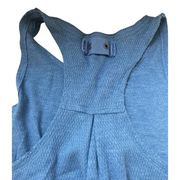Free People Cool It We The Free Blue Solid Knit Tank Top Scoop Neck Size S - Image 3