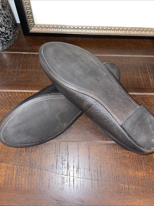 Tory Burch Black Leather Chelsea Flats Size 5.5 - Image 11