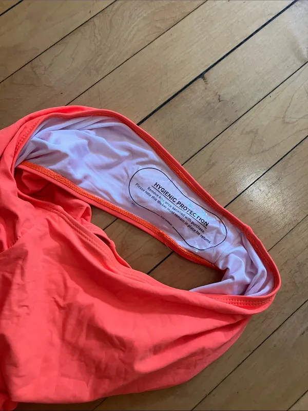 Holipick Neon Orange One Shoulder Adjustable One Piece Swimsuit XL NWT - Image 7