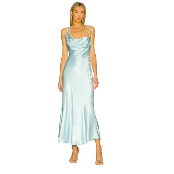 Bardot Astrid Mint Midi Slip Dress Womens Size 4 Sleeveless Revolve - Image 3