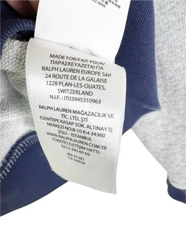 Polo Ralph Lauren Kicker Bear Cotton Hoodie Sweatshirt Football Gray Size S/M - Image 7