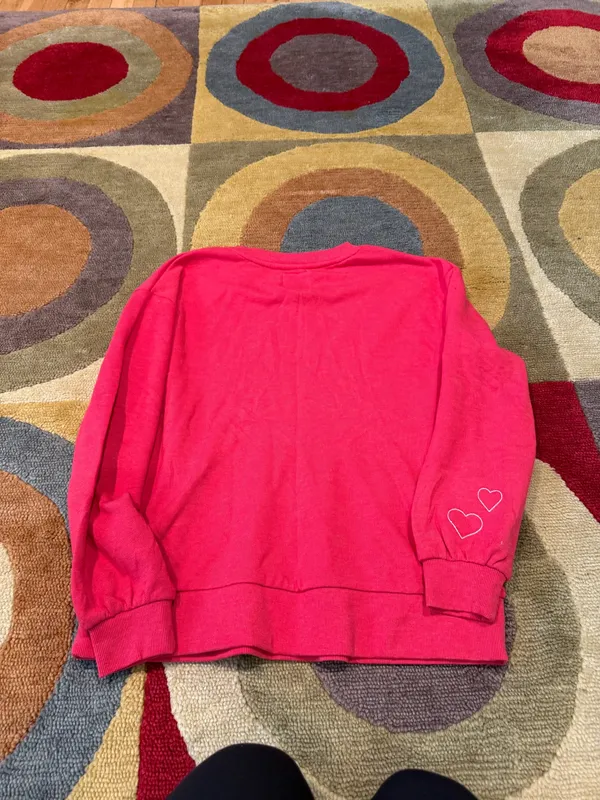 NWT C&C California Red Crewneck Sweatshirt Hearts Love Women’s Size Medium - Image 7