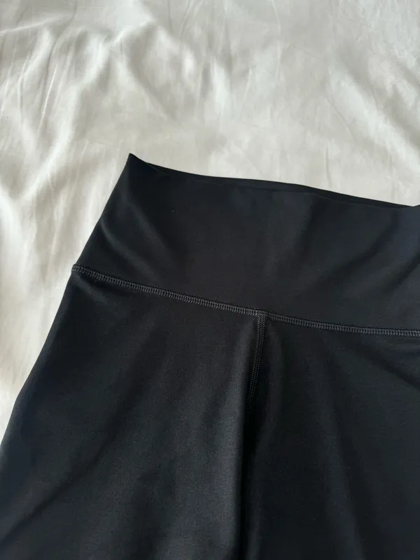 Solid Black Biker Shorts - Image 2