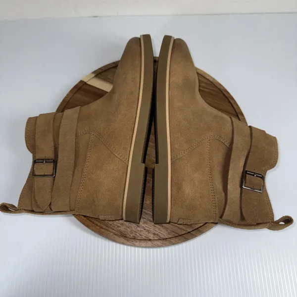 UGG Josefene Ankle Boot Chestnut Brown/Tan Size 7 Genuine Leather Suede Zip - Image 9