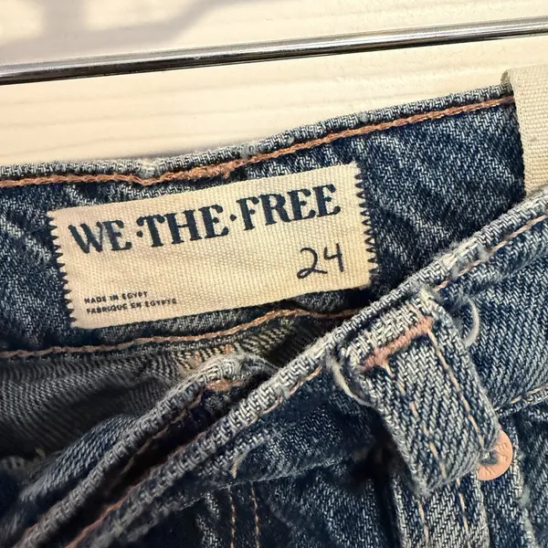 We The Free People Baggy Jeans 24x32 Tinsley HighRise Relaxed Straight 90s Retro - Image 7