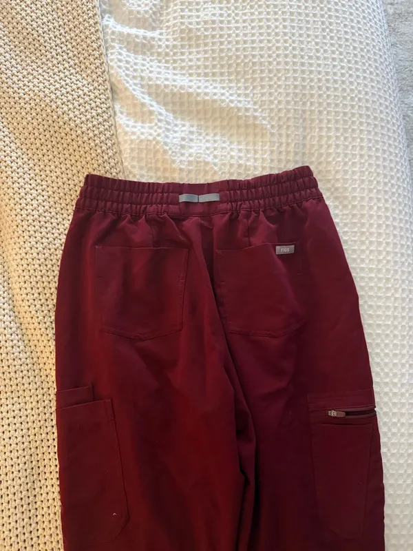 FIGS Dowa Maroon Medium Petite Scrub Pants  - Image 2