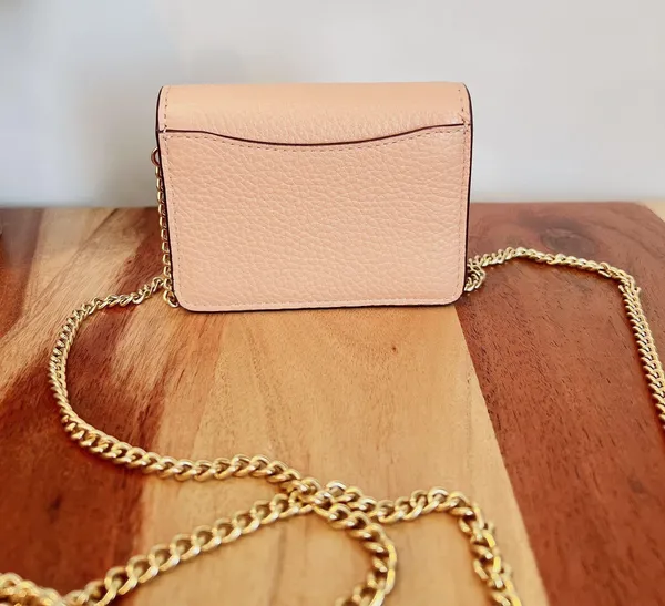 Coach Mini Wallet On A Chain With Floral Whipstitch - Image 3