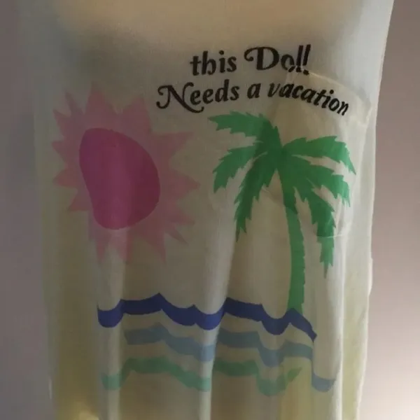 Wildfox Yellow Tank Top "Beach Scene" Sweater - Image 6