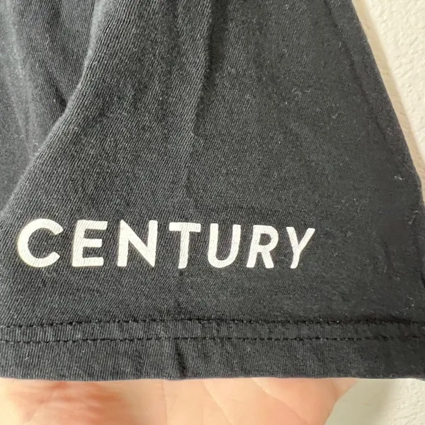 Peloton Black T Shirt Women's Size Medium 100 Century Logo Athletic - Image 5
