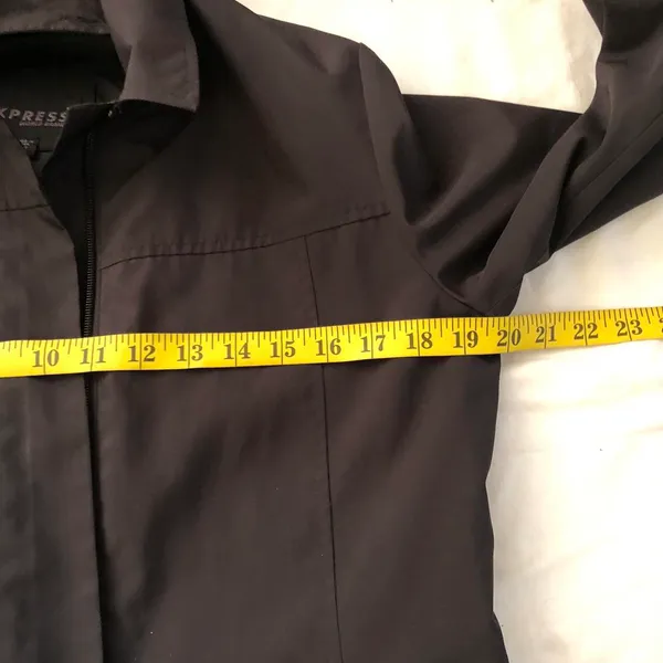 Express Jet Black streetwear zip up oversize long sleeve jacket with belt loops - Image 5