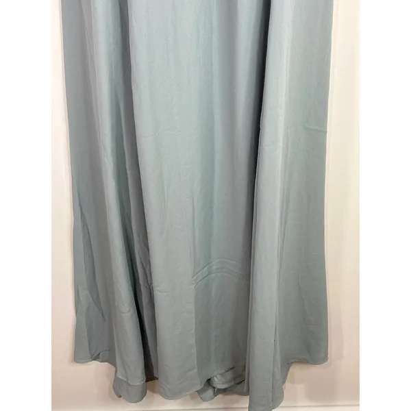 Show Me Your Mumu Jenn Maxi Dress in Silver Sage Crisp Blue‎ V Neck| XL | NWT - Image 5