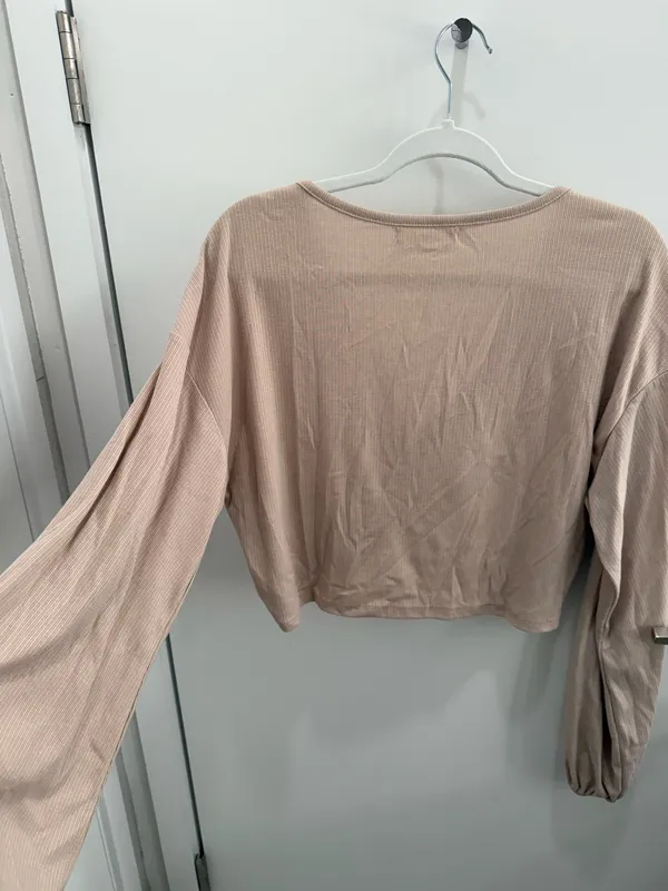 12th Tribe Tan Flowy Top Size S/M - Image 3