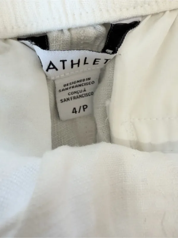 Athleta 4P linen white joggers - Image 3