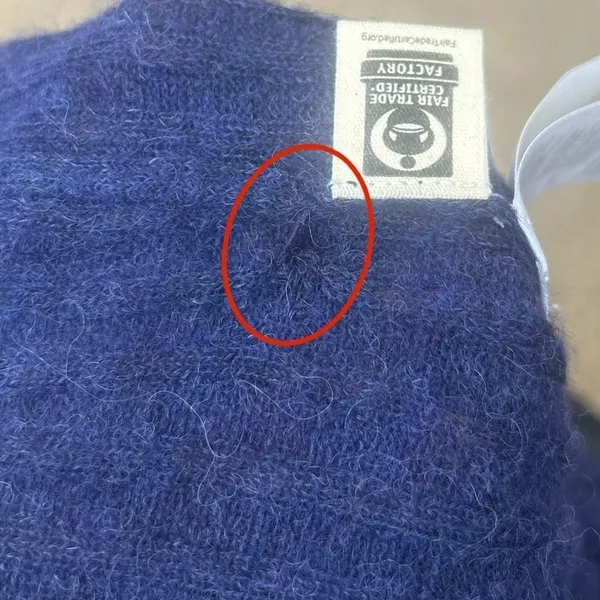 Madewell Women's Lightweight Alpaca Madison Henley Pullover Bright Cobalt Size M - Image 10