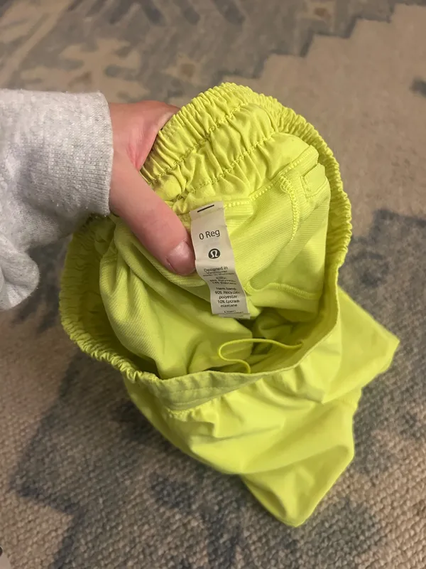 Neon Yellow Lululemon Hotty Hot Shorts 2.5" - Image 3