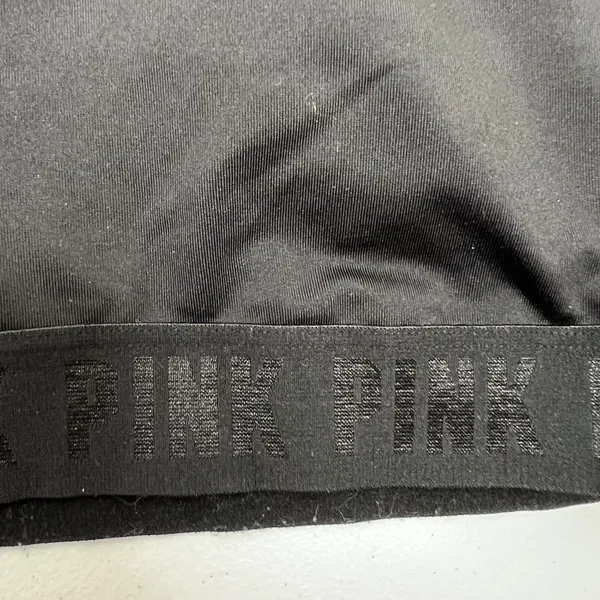Victoria's Secret VS Pink Size S Sports Bra Ultimate Lightly Lined Black Padded‎ Band Logo Women’s - Image 3