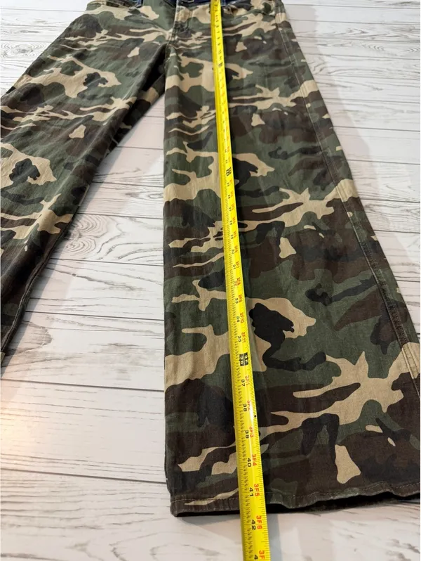 Risen Jeans Camo Wide Leg High Rise Stretch Pants Size 15/32 Y2K - Image 9