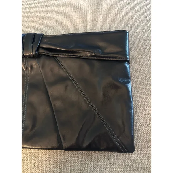 NWT Bonita Bag Women's Black Vinyl‎ Clutch Bag 15"x 9" - Image 4