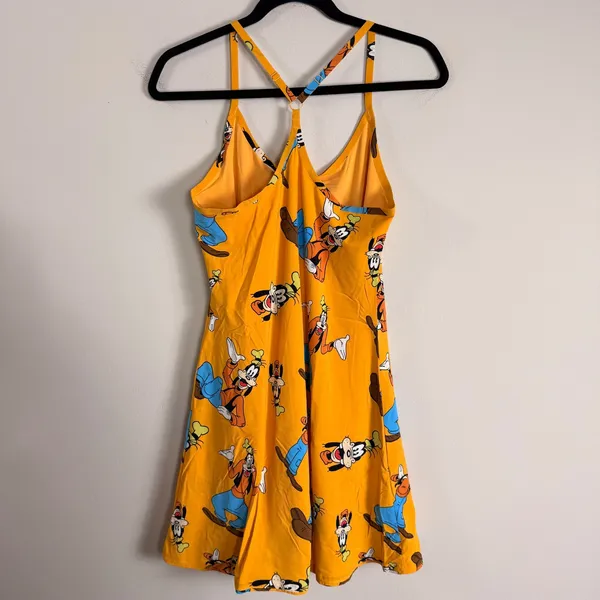 Outdoor Voices Disney Mickey & Co Goofy Exercise Dress Yellow Small Mini Pocket - Image 3