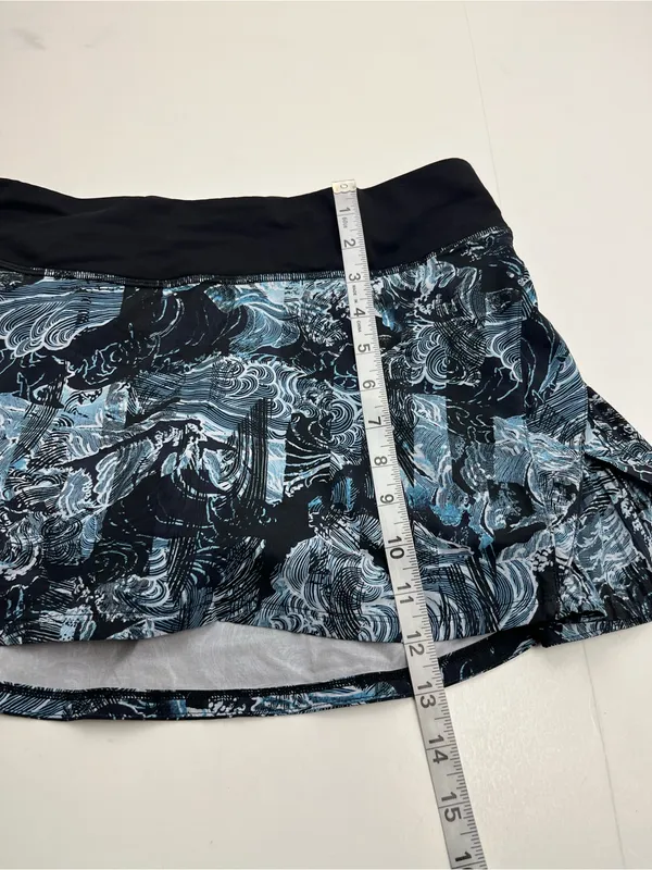 Lululemon‎ Play Off The Pleats Skirt Skort Eternal Wave Starlight Black Womens 8 - Image 4