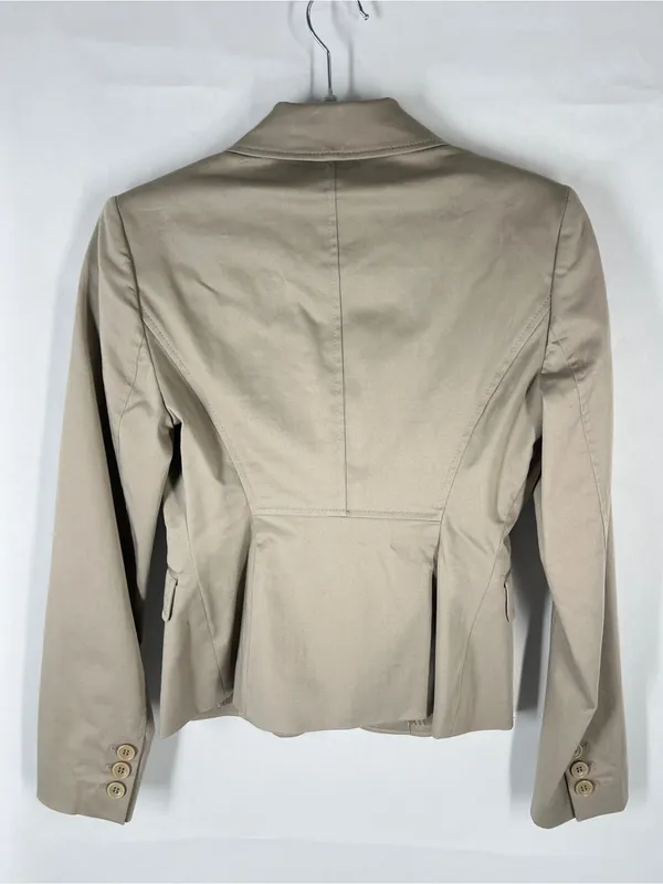 The‎ Limited Tan Stretch Cotton Fitted Blazer Size 2 - Image 6