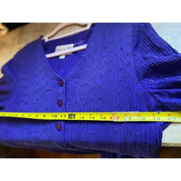 Vintage Button Front Maxi Dress‎ Purple Plaza South L Romantic Wedding Elegant - Image 5