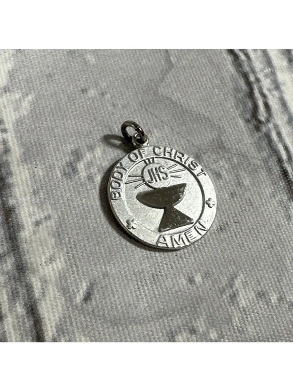 First Communion Body Of Christ Silver Charm Pendant - Image 2