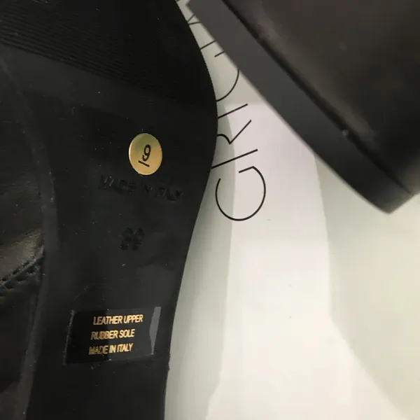 Grigiarancio Genuine Leather Black booties -Made in Italy Size-38 (8) - Image 3