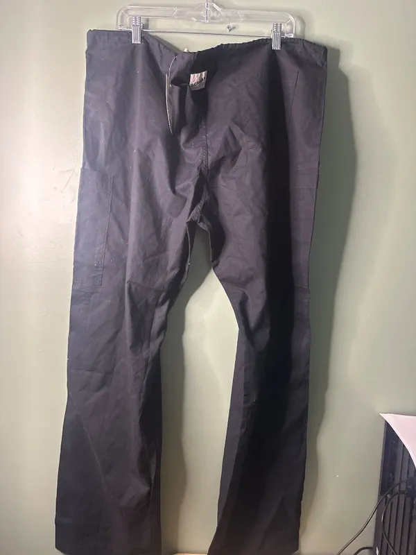 S.C.R.U.B.S NWT Black Scrub Pants Size Large Average Unisex Medical Utility - Image 2