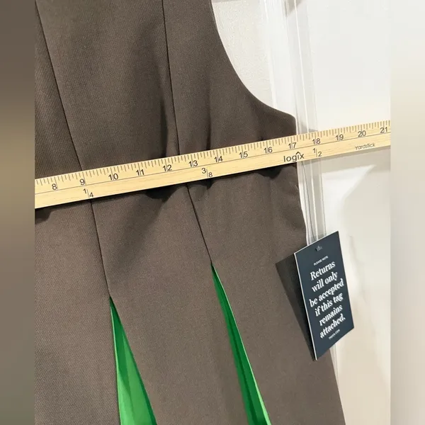 Tuckernuck Demitasse Griffiths Dress S Brown Green A-Line Mini NWT Mod - Image 11