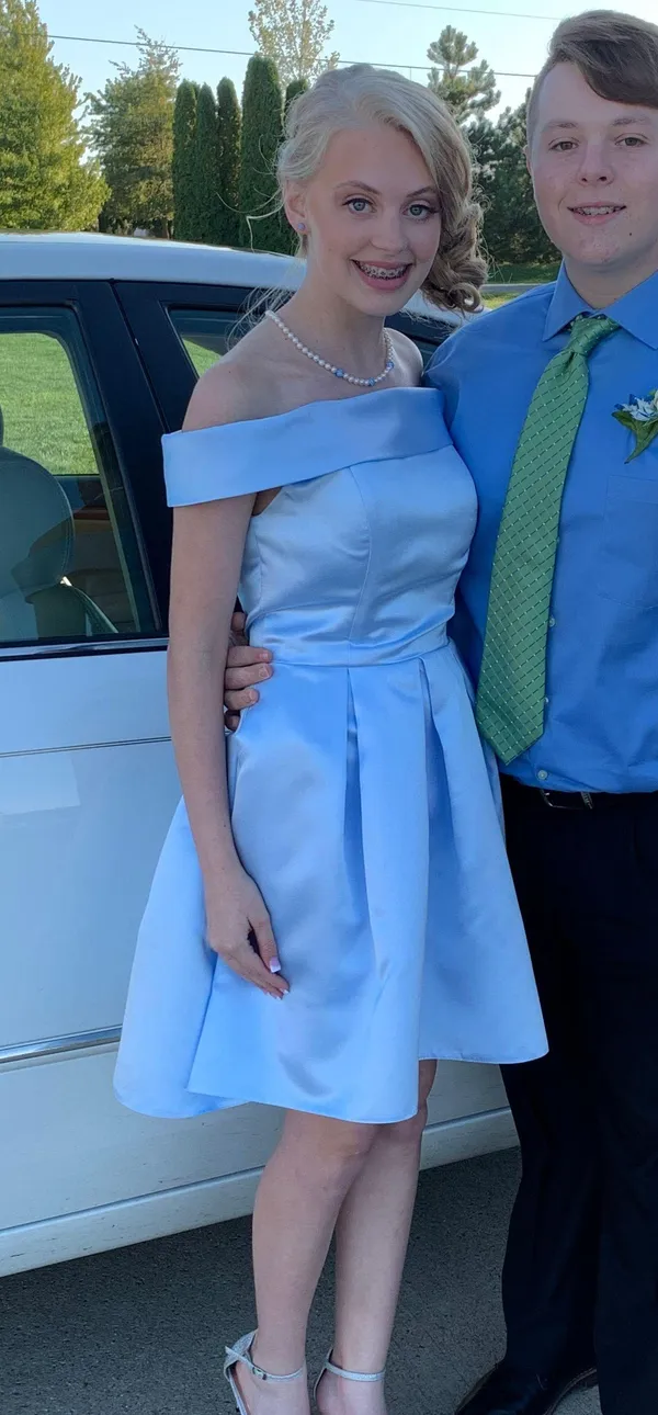 Homecoming Dress Blue Size 2 - Image 2
