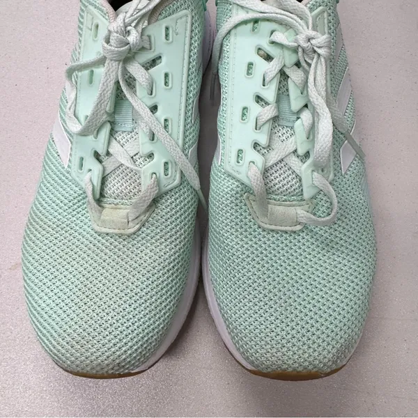 Adidas Duramo Mint White Running Shoes Sneakers Womens 8 Classic Athletic - Image 4