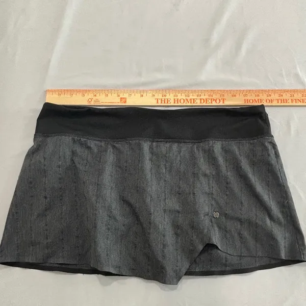 Brooks PureProject Running Skort XL Gray Herringbone Athletic Skirt Shorts - Image 8