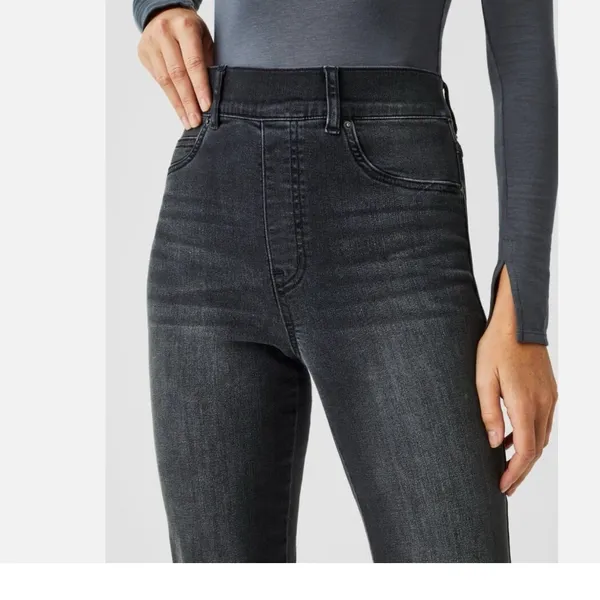NWT Spanx Ankle Straight Leg Denim Jeans 20355R - Vintage Black SZ-3X - Image 4
