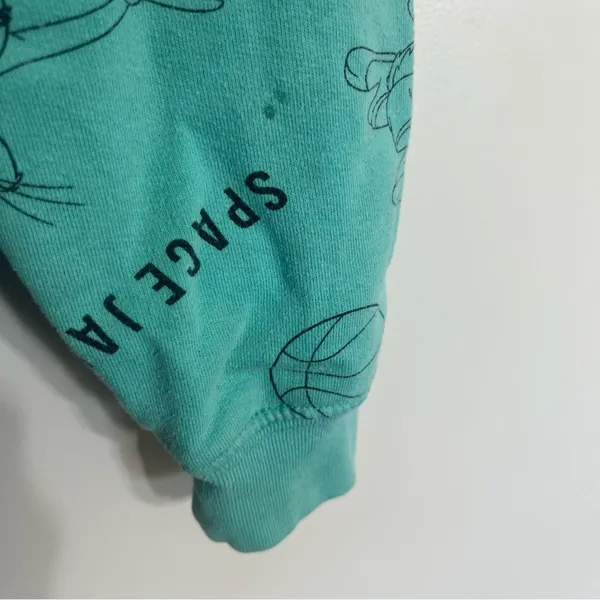 Space Jam Hoodie All Over Print Tune‎ Squad Teal Womens Size Small Basketball - Image 2