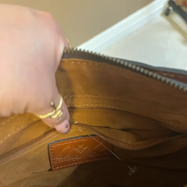 Patricia Nash Heritage‎ Angela Double-Compartment Leather Satchel Handbag - Image 15