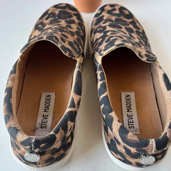 Steve Madden Gills Leopard Sneakers Womens Shoes 6.5M MobWIfe Y2K Slip On Fabric - Image 8