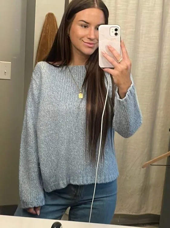 Blue Knit Sweater - Image 3