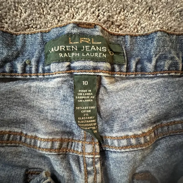 LRL Lauren Jeans Classic Straight Blue Denim Jeans Womens Size 10‎ - Image 5
