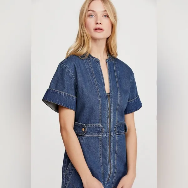 ⭐️Free People Dream On Denim Mini Dress - Image 3