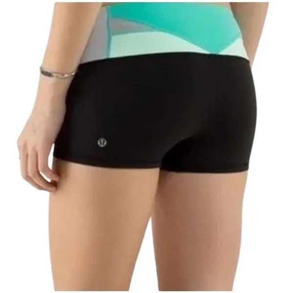 Lululemon Reversible Boogie Groove Short Full On Luon Teal Black Biker Shorts 4 - Image 6